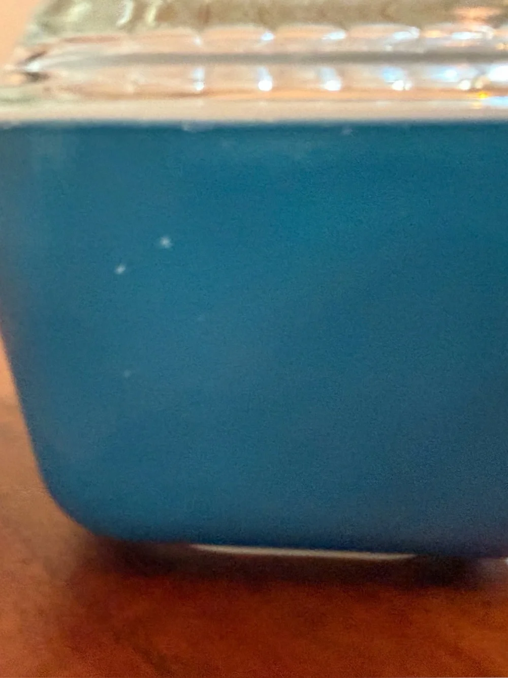 Vintage Pyrex 502 Blue Snowflake Garland Refrigerator Dish with Lid 1.5 pints
